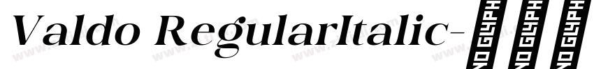 Valdo RegularItalic字体转换